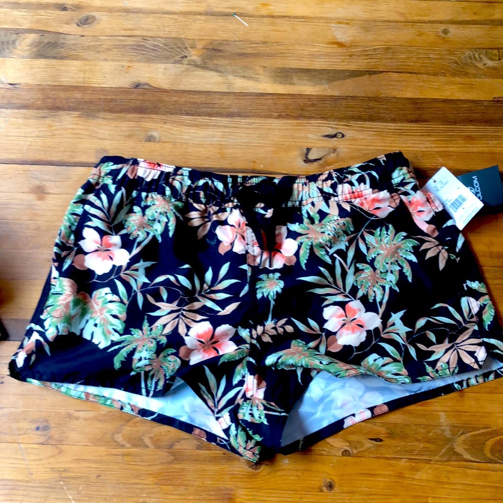 Volcom floral Hawaiian print swim trunks